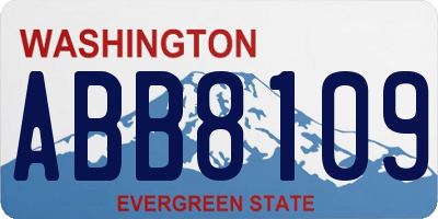WA license plate ABB8109