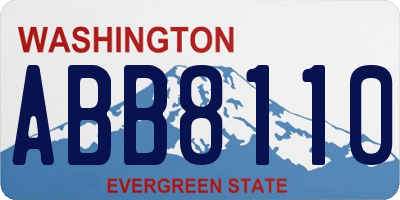WA license plate ABB8110