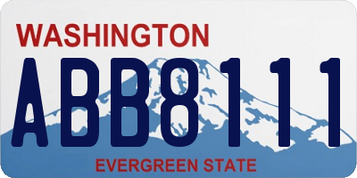 WA license plate ABB8111