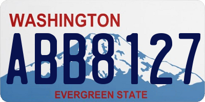WA license plate ABB8127