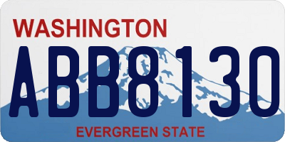 WA license plate ABB8130