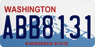 WA license plate ABB8131