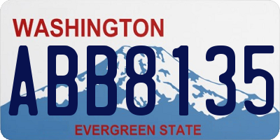 WA license plate ABB8135