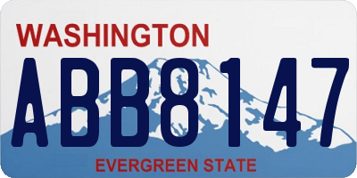 WA license plate ABB8147