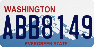 WA license plate ABB8149