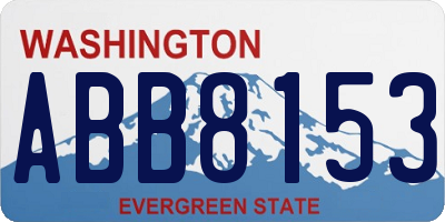 WA license plate ABB8153