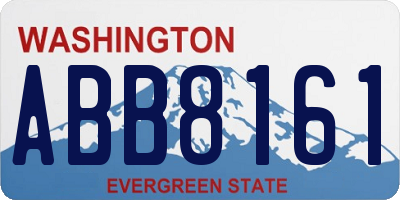 WA license plate ABB8161