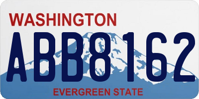 WA license plate ABB8162