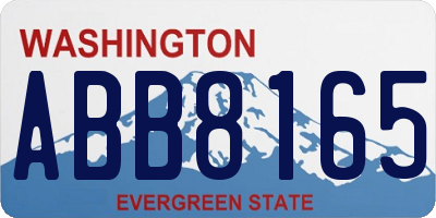 WA license plate ABB8165