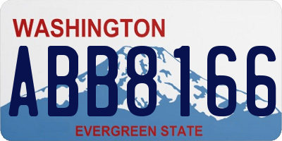 WA license plate ABB8166