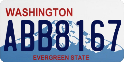 WA license plate ABB8167