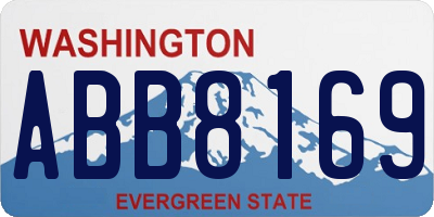 WA license plate ABB8169