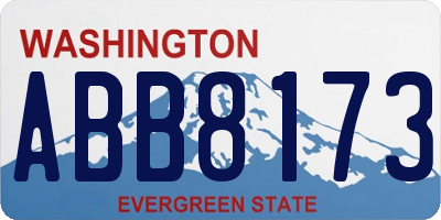 WA license plate ABB8173