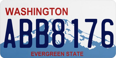 WA license plate ABB8176