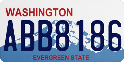 WA license plate ABB8186