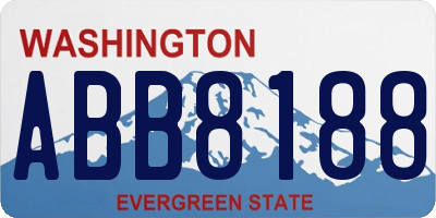 WA license plate ABB8188
