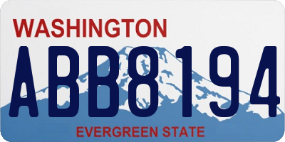 WA license plate ABB8194