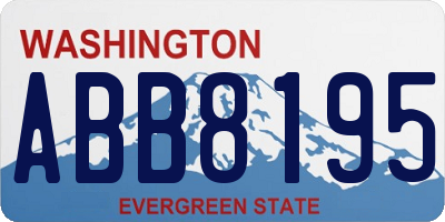 WA license plate ABB8195