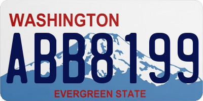 WA license plate ABB8199