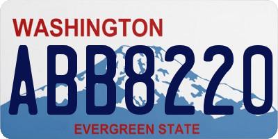 WA license plate ABB8220