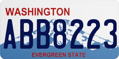 WA license plate ABB8223