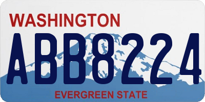 WA license plate ABB8224