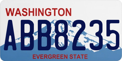 WA license plate ABB8235