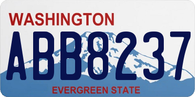 WA license plate ABB8237