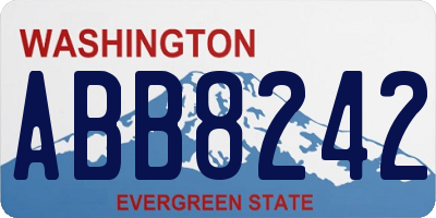 WA license plate ABB8242