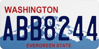 WA license plate ABB8244