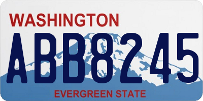 WA license plate ABB8245