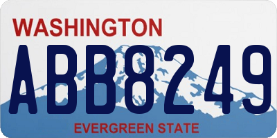 WA license plate ABB8249