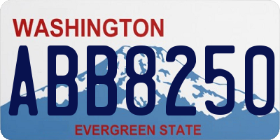 WA license plate ABB8250