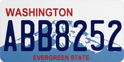 WA license plate ABB8252