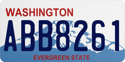 WA license plate ABB8261