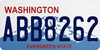 WA license plate ABB8262