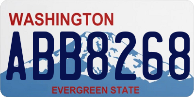 WA license plate ABB8268