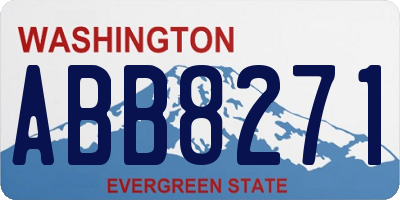 WA license plate ABB8271