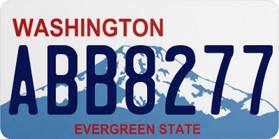 WA license plate ABB8277