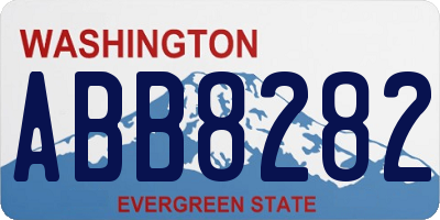 WA license plate ABB8282