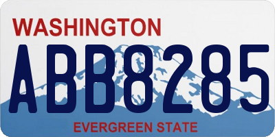 WA license plate ABB8285