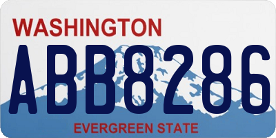 WA license plate ABB8286
