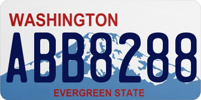 WA license plate ABB8288