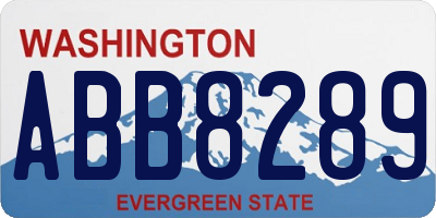 WA license plate ABB8289