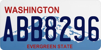 WA license plate ABB8296