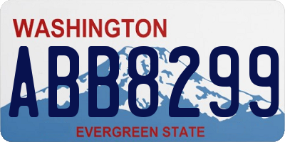 WA license plate ABB8299