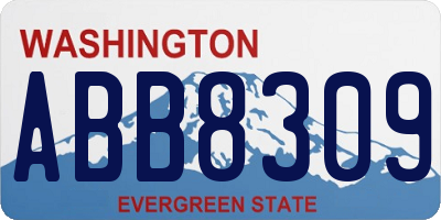 WA license plate ABB8309