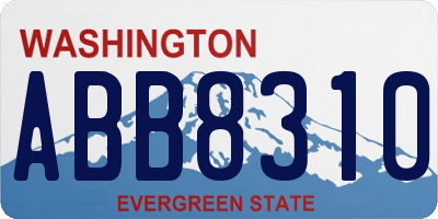 WA license plate ABB8310
