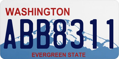WA license plate ABB8311