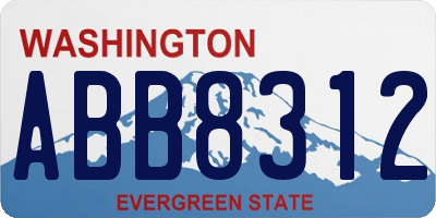 WA license plate ABB8312